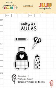 Coleção Tempos de Escola - Carimbo M - Volta as Aulas - Juju Scrapbook