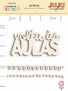 Coleção Tempos de Escola - Adesivo em relevo Branco - VOLTA ÀS AULAS - Juju Scrapbook