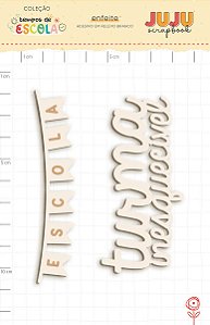 Coleção Tempos de Escola - Adesivo em relevo Branco TURMA INESQUECIVEL - Juju Scrapbook