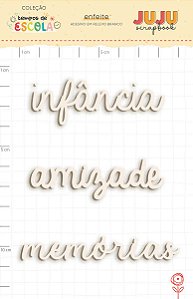 Coleção Tempos de Escola - Adesivo em relevo Branco - INFÂNCIA - Juju Scrapbook