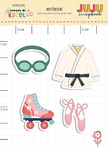 Coleção Tempos de Escola - Adesivo em relevo Acrilico - DIVERSÃO - Juju Scrapbook