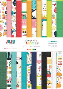 Coleção Tempos de Escola -Bloco A4 - Juju Scrapbook
