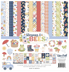 Kit Collection Blossoms And Bees - Bloco 30,5x30,5 + Adesivos - EchoPark