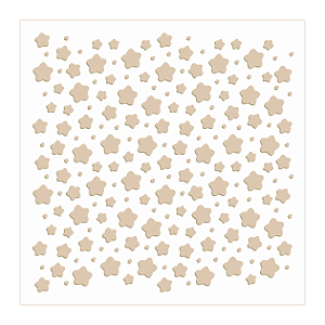 Colecao MEU DENGO - Stencil Estrelinhas (1pç) DEN21 - Carina Sartor