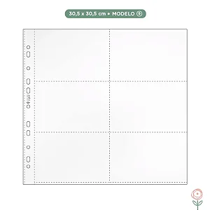 Plásticos para Album 30,5 x 30,5cm - Modelo 9  - JuJu Scrapbook