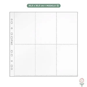 Plásticos para Album 30,5 x 30,5cm - Modelo 8  - JuJu Scrapbook