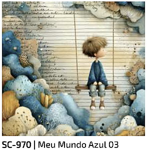 Coleção MEU MUNDO AZUL - Folha 3 - Arte Fácil