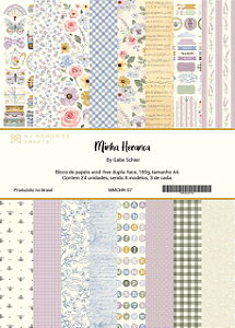 Coleção Minha Herança- Bloco A4 - MHR-07 - My Memories Crafts
