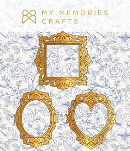 Coleção Minha Herança - Molduras em Acrílico VINTAGE DOURADOS - MHR-10 - My Memories Crafts