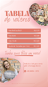 Impressao de fotos 15 x 21cm - Ana Winter Scrapbook