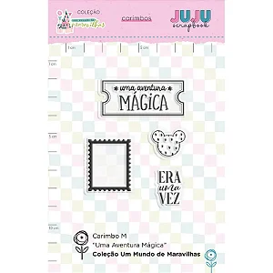 Coleção Um Mundo de Maravilhas - Carimbo M Uma Aventura Magica - Juju Scrapbook