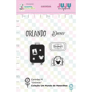 Coleção Um Mundo de Maravilhas - Carimbo M Orlando - Juju Scrapbook