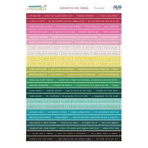 Colecao Um Mundo de Maravilhas - Cartela de Adesivos em papel - Encanto - Juju Scrapbook