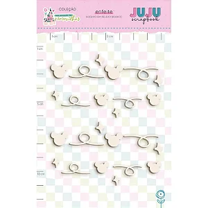 Coleção Um Mundo de Maravilhas - Aplique adesivado em relevo Branco - Mickey Magico - Juju Scrapbook