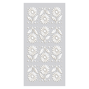 Colecao JARDIM DE PAPEL - Stencil MARGARIDAS - Carina Sartor