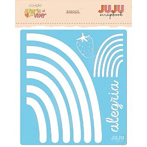 Coleção Alegria de Viver - Stencil MORANGO - JUJU Scrapbook