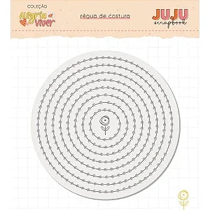 Coleção Alegria de Viver - Régua de costura/bordado - CIRCULANDO - JUJU Scrapbook