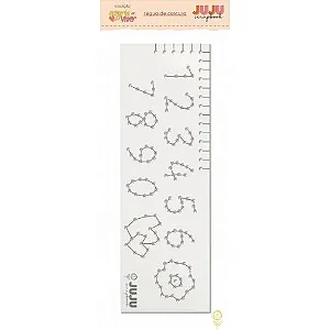 Coleção Alegria de Viver - Régua de Costura/Bordado - NÚMEROS - JUJU Scrapbook