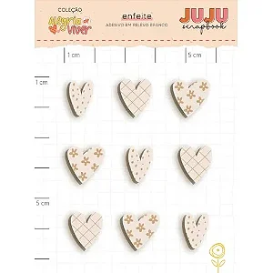 Coleção Alegria de Viver - Aplique em Chipboard Branco - XODOZINHO - JUJU Scrapbook