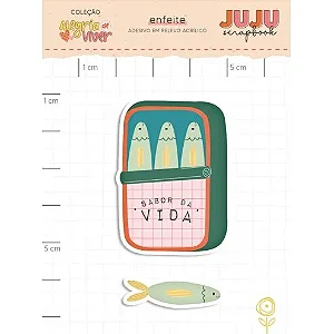 Coleção Alegria de Viver - Aplique em Acrílico - SARDINHAS - JUJU Scrapbook
