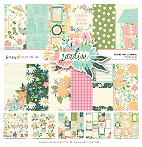 Coleção Jardim - Pocket Kit 6 folhas - Bl 30,5 x 30,5 - Lemon Scrapbook