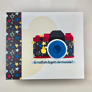 Coleção PARQUE DE DIVERSÕES - Álbum de Garra - Máquina Fotográfica - Lemon Scrapbook