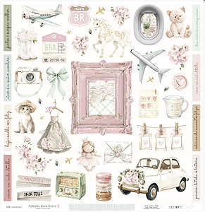 Coleção Doce Maria 2  -  Folha RECORTES CARRO - Decore Crafts