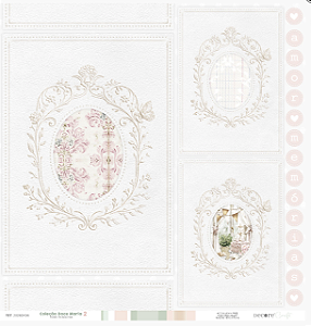 Coleção Doce Maria 2  -  Folha MOLDURAS CLEAN - Decore Crafts