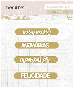 Coleção Doce Maria 2 - Plaquinhas em Acrílico - PALAVRAS - Decore Crafts