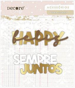 Coleção Doce Maria 2 - Aplique em Acrílico - HAPPY - Decore Crafts