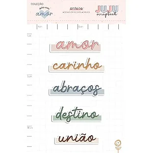 Coleção Feito com Amor - Adesivo em Relevo Acrilico - UNIÃO - Juju Scrapbook