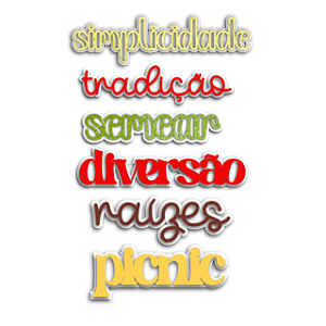 Coleção ENCANTOS DO CAMPO - Aplique em Acrílico - TÍTULOS - ENC12 - Carina Sartor