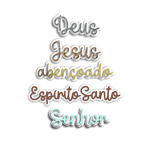 Coleção RECORTES BIBLICOS - Aplique em Acrilico - TÍTULOS - (5pçs) BIB05 - Carina Sartor