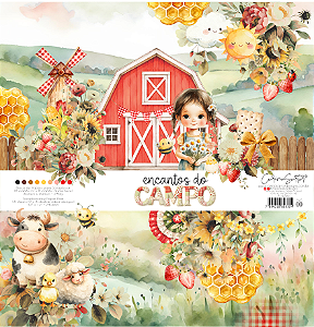 Coleção ENCANTOS DO CAMPO - Bloco 30,5 x 30,5cm - ENC00 - Carina Sartor