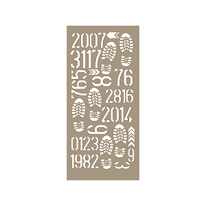 Coleção BOREAL - Stencil PEGADAS (1PÇ) BOR26 - Carina Sartor