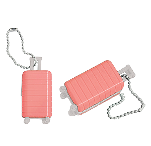 Coleção BOREAL - Chaveiro Mala Rosa (2pçs) BOR28 - Carina Sartor