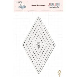 Coleção Feito com Amor - Régua de costura/bordado - CRISTAL - Juju Scrapbook