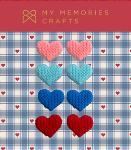 Coleção Meus Laços - Kit de Corações - MMCMLA-11 - My Memories Crafts