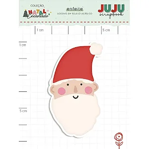 Coleção Natal Encantado - Aplique em Acrílico adesivado - SR. NOEL - Juju Scrapbook