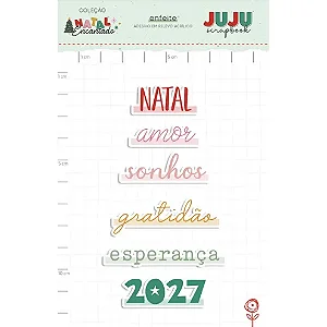 Coleção Natal Encantado - adesivo em relevo acrílico - NATAL - Juju Scrapbook