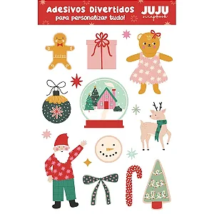 Coleção Natal Encantado - Adesivo DTF UV - PRESENTE - Juju Scrapbook