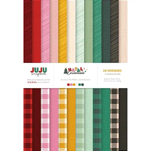 Coleção Natal Encantado - Bloco A5 - Juju Scrapbook