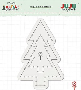 Coleção Natal Encantado - Régua de Costura/Bordado - ÁRVORE DE NATAL - Juju Scrapbook