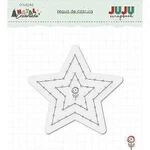 Coleção Natal Encantado - Régua de Costura/Bordado - ESTRELINHA - Juju Scrapbook