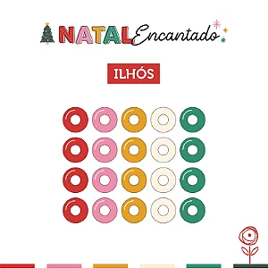 Coleção Natal Encantado - Ilhós - Juju Scrapbook