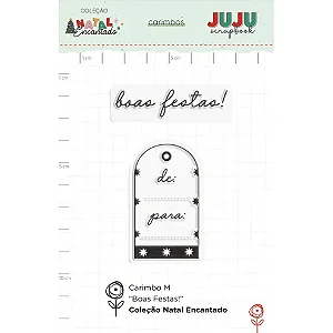 Coleção Natal Encantado - Carimbo M - BOAS FESTAS - Juju Scrapbook