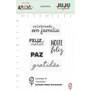 Coleção Natal Encantado - Carimbo M - GRATIDÃO - Juju Scrapbook