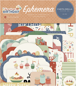 Coleção They Say Its Your Birthday - Ephemeras (Die Cuts) - Carta Bella