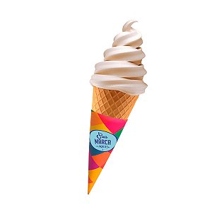 Cone de papel personalizado para casquinha sorvete expresso