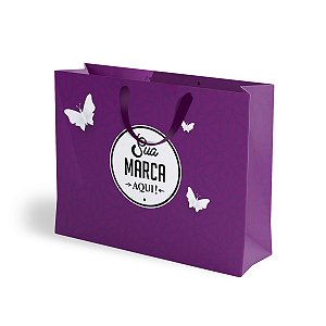 Sacola personalizada com logo tam.: 11,5x28x35,5cm